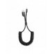 Baseus Fish Eye Spring Datakabel fjäderkabel USB / Lightning 1M 2A svart (CALSR-01)