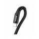 Baseus Fish Eye Spring Datakabel fjäderkabel USB / Lightning 1M 2A svart (CALSR-01)