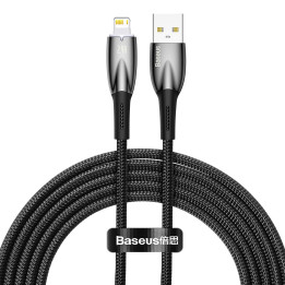 Baseus Glimmer Series kabel USB-A - Lightning 480Mb/s 2.4A 2m svart