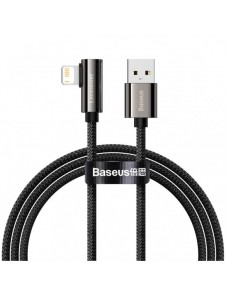 Baseus Legendarisk vinklad nylonkabel USB - Lightning för spelare 2,4A 1m svart (CALCS-01)