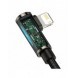 Baseus Legendarisk vinklad nylonkabel USB - Lightning för spelare 2,4A 1m svart (CALCS-01)