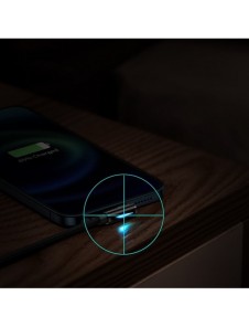Baseus Legendarisk vinklad nylonkabel USB - Lightning för spelare 2,4A 1m svart (CALCS-01)