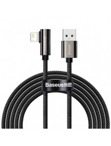 Baseus Legendarisk vinklad nylonkabel USB - Lightning för spelare 2,4A 2m svart (CALCS-A01)