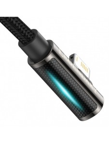 Baseus Legendarisk vinklad nylonkabel USB - Lightning för spelare 2,4A 2m svart (CALCS-A01)