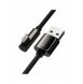 Baseus Legendarisk vinklad nylonkabel USB - Lightning för spelare 2,4A 2m svart (CALCS-A01)