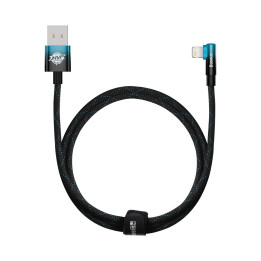 Baseus MVP 2 Vinklad armbågskabel med USB/Lightning-kontakt på sidan 1m 2,4A blå (CAVP000021)