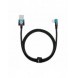 Baseus MVP 2 Vinklad armbågskabel med USB/Lightning-kontakt på sidan 1m 2,4A blå (CAVP000021)