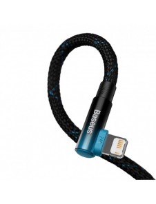 Baseus MVP 2 Vinklad armbågskabel med USB/Lightning-kontakt på sidan 1m 2,4A blå (CAVP000021)