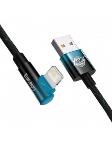 Baseus MVP 2 Vinklad armbågskabel med USB/Lightning-kontakt på sidan 1m 2,4A blå (CAVP000021)