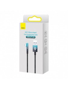 Baseus MVP 2 Vinklad armbågskabel med USB/Lightning-kontakt på sidan 1m 2,4A blå (CAVP000021)