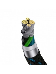 Baseus MVP 2 Vinklad armbågskabel med USB/Lightning-kontakt på sidan 1m 2,4A blå (CAVP000021)