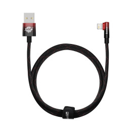 Baseus MVP 2 Vinklad armbågskabel med USB/Lightning-kontakt på sidan 1m 2,4A röd (CAVP000020)