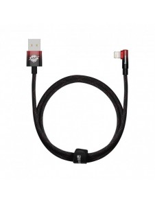 Baseus MVP 2 Vinklad armbågskabel med USB/Lightning-kontakt på sidan 1m 2,4A röd (CAVP000020)