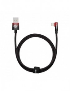Baseus MVP 2 Vinklad armbågskabel med USB/Lightning-kontakt på sidan 1m 2,4A röd (CAVP000020)