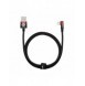 Baseus MVP 2 Vinklad armbågskabel med USB/Lightning-kontakt på sidan 1m 2,4A röd (CAVP000020)