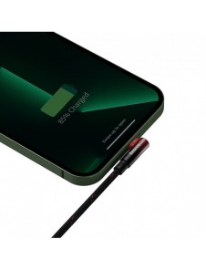 Baseus MVP 2 Vinklad armbågskabel med USB/Lightning-kontakt på sidan 1m 2,4A röd (CAVP000020)
