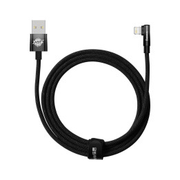 Baseus MVP 2 Vinklad armbågskabel med USB / Lightning-kontakt på sidan 2m 2,4A svart (CAVP000101)