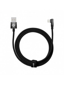 Baseus MVP 2 Vinklad armbågskabel med USB / Lightning-kontakt på sidan 2m 2,4A svart (CAVP000101)