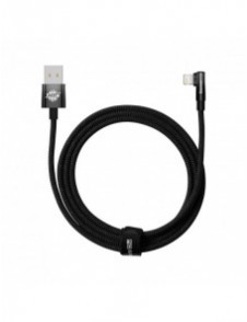 Baseus MVP 2 Vinklad armbågskabel med USB / Lightning-kontakt på sidan 2m 2,4A svart (CAVP000101)