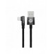 Baseus MVP 2 Vinklad armbågskabel med USB / Lightning-kontakt på sidan 2m 2,4A svart (CAVP000101)