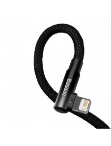 Baseus MVP 2 Vinklad armbågskabel med USB / Lightning-kontakt på sidan 2m 2,4A svart (CAVP000101)