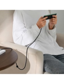 Baseus MVP 2 Vinklad armbågskabel med USB / Lightning-kontakt på sidan 2m 2,4A svart (CAVP000101)