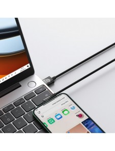 Baseus MVP 2 Vinklad armbågskabel med USB / Lightning-kontakt på sidan 2m 2,4A svart (CAVP000101)