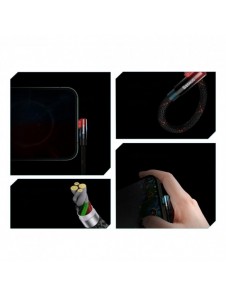 Baseus MVP 2 Vinklad armbågskabel med USB / Lightning-kontakt på sidan 2m 2,4A svart (CAVP000101)