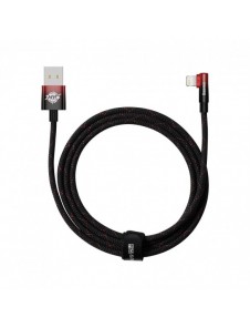 Baseus MVP 2 Vinklad armbågskabel med USB/Lightning-kontakt på sidan 2m 2,4A röd (CAVP000120)