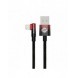 Baseus MVP 2 Vinklad armbågskabel med USB/Lightning-kontakt på sidan 2m 2,4A röd (CAVP000120)