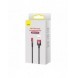 Baseus MVP 2 Vinklad armbågskabel med USB/Lightning-kontakt på sidan 2m 2,4A röd (CAVP000120)