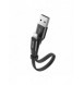 Baseus Nimble platt kabel USB / Lightning-kabel med hållare 2A 0,23M svart (CALMBJ-B01)
