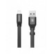 Baseus Nimble platt kabel USB / Lightning-kabel med hållare 2A 0,23M svart (CALMBJ-B01)