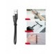 Baseus Nimble platt kabel USB / Lightning-kabel med hållare 2A 0,23M svart (CALMBJ-B01)