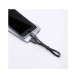 Baseus Nimble platt kabel USB / Lightning-kabel med hållare 2A 0,23M svart (CALMBJ-B01)