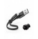 Baseus Nimble platt kabel USB / Lightning-kabel med hållare 2A 0,23M svart (CALMBJ-B01)