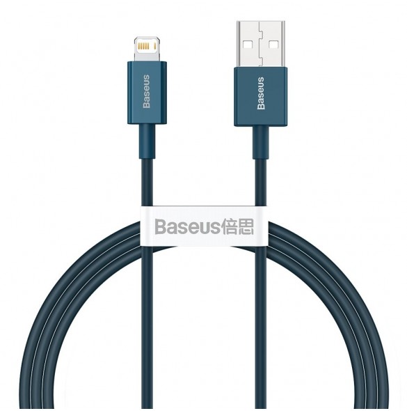 Baseus Superior kabel USB - Lightning 2,4A 1 m Blå (CALYS-A03)