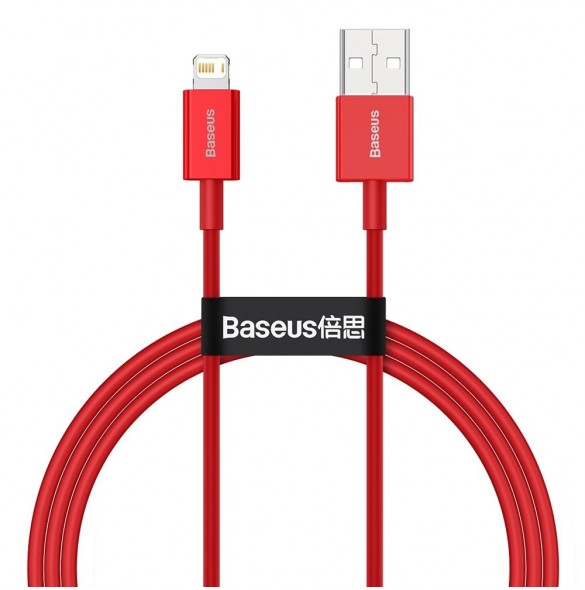Baseus Superior USB - Lightning-kabel 2,4 A 1 m röd (CALYS-A09)