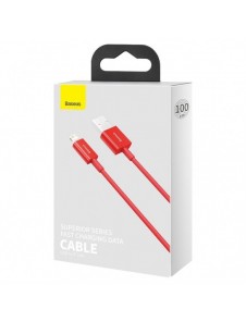 Baseus Superior USB - Lightning-kabel 2,4 A 1 m röd (CALYS-A09)
