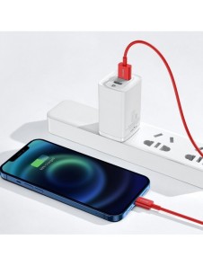 Baseus Superior USB - Lightning-kabel 2,4 A 1 m röd (CALYS-A09)