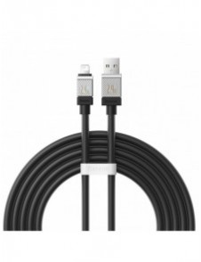 USB - Lightning 2.4A 2m kabel Baseus CoolPlay - svart