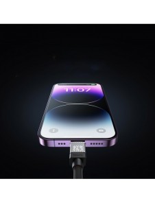 USB - Lightning 2.4A 2m kabel Baseus CoolPlay - svart