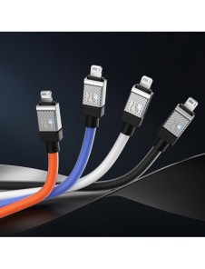 USB - Lightning 2.4A 2m kabel Baseus CoolPlay - svart