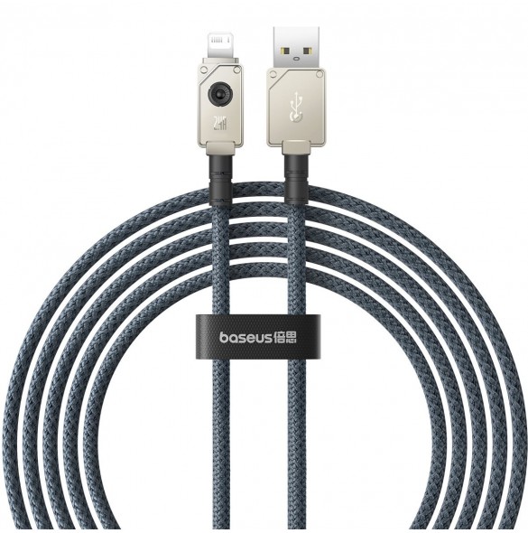 USB-kabel - Lightning Baseus Unbreakable 2.4A 480Mbps 2m - vit