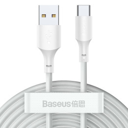 Baseus 2x USB-kabel - USB Typ C snabbladdning Strömleverans Snabbladdning 40 W 5 A 1,5 m vit (TZCATZJ-02)