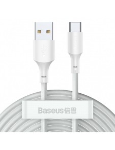Baseus 2x USB-kabel - USB Typ C snabbladdning Strömleverans Snabbladdning 40 W 5 A 1,5 m vit (TZCATZJ-02)