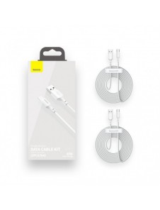Baseus 2x USB-kabel - USB Typ C snabbladdning Strömleverans Snabbladdning 40 W 5 A 1,5 m vit (TZCATZJ-02)