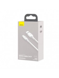 Baseus 2x USB-kabel - USB Typ C snabbladdning Strömleverans Snabbladdning 40 W 5 A 1,5 m vit (TZCATZJ-02)