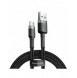 Baseus Cafule-kabel slitstark nylonkabel USB / USB-C QC3.0 2A 2M svart-grå (CATKLF-CG1)