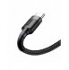 Baseus Cafule-kabel slitstark nylonkabel USB / USB-C QC3.0 2A 2M svart-grå (CATKLF-CG1)
